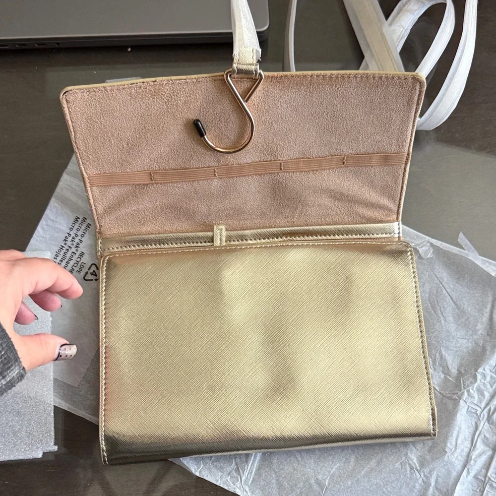 Neiman Marcus Gold Jewelry organize Clutch /Case NEW